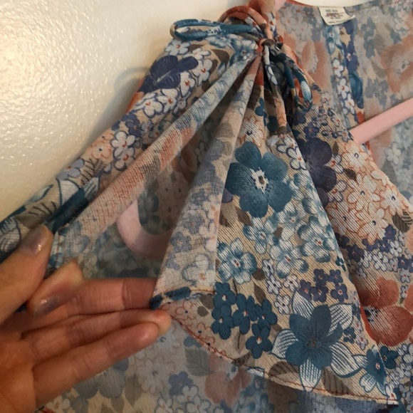 Vintage 70s Boho True Wrap Midi Dress/Duster - Picture 8 of 8